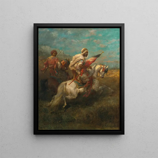 Adolf Schreyer - Two scouts on horseback.webp