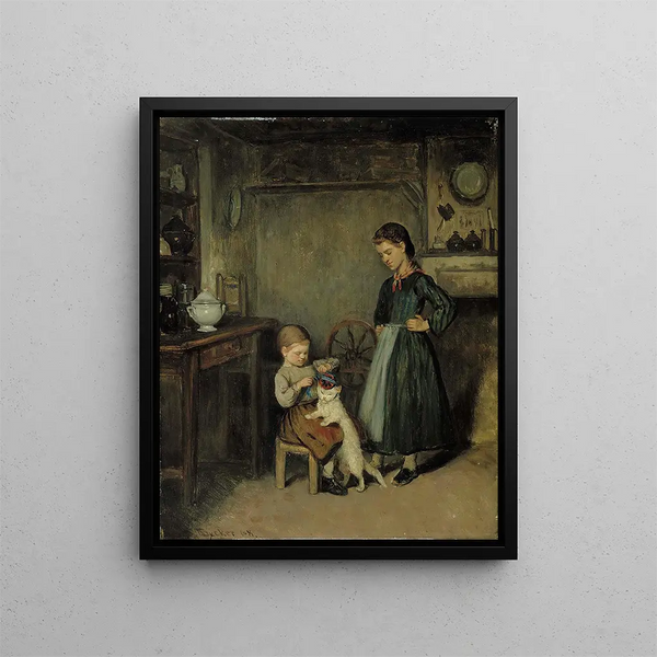 Un interno francese - Adolf von Becker — quadro incorniciato alla parete
