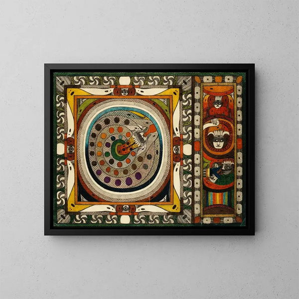 Serpente di rete del WiliWald di Skt Adolf ThurmHoofRingUhrwald in America - Adolf Wölfli — quadro incorniciato alla parete