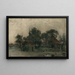 Paesaggio di villaggio al crepuscolo - Adolf le Comte — quadro incorniciato alla parete