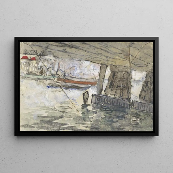 Adolf le Comte - Gezicht onder een spoorviaduct te Amsterdam.webp