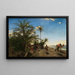 Gli alberi di palma di Akabah sul Mar Rosso - Adolf von Meckel — quadro incorniciato alla parete