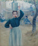 La piccola villanella con il garofano rosso - Adolfo Guiard — vista dell’opera