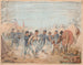 Camp del trentaduesimo reggimento dei volontari dell'Indiana, compagnia A, vicino a Stones River, Tennessee, gennaio 1863 - Adolph Metzner — vista dell’opera