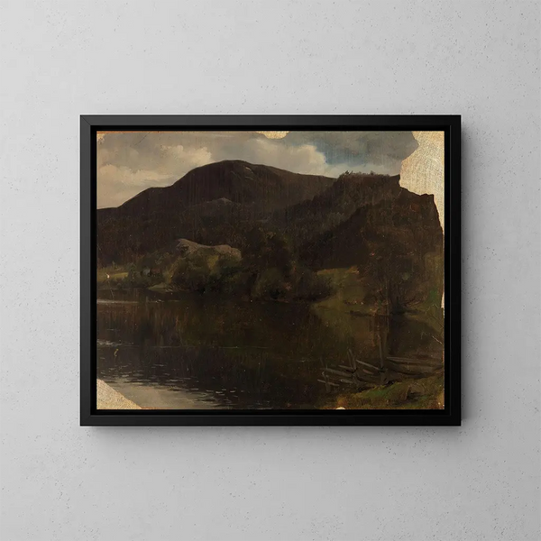 Un lago - Adolph Tidemand — quadro incorniciato alla parete