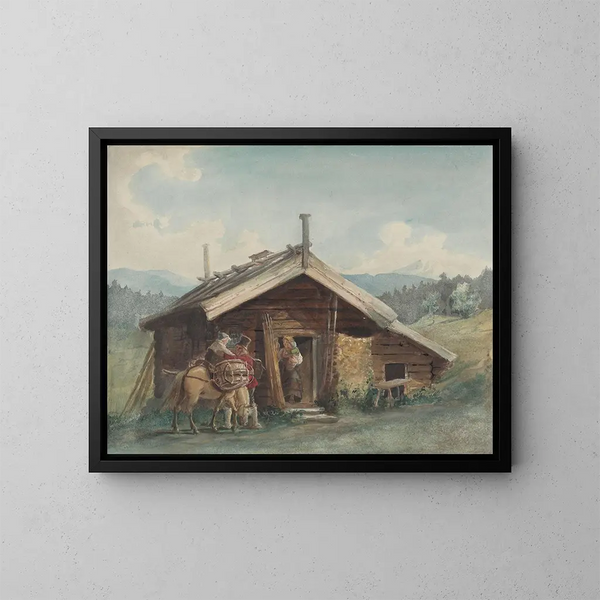 Famiglia Bondefamilie - Adolph Tidemand — quadro incorniciato alla parete