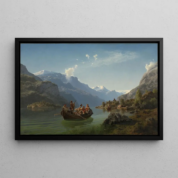 Adolph Tidemand - Bridal Procession on the Hardangerfjord.webp
