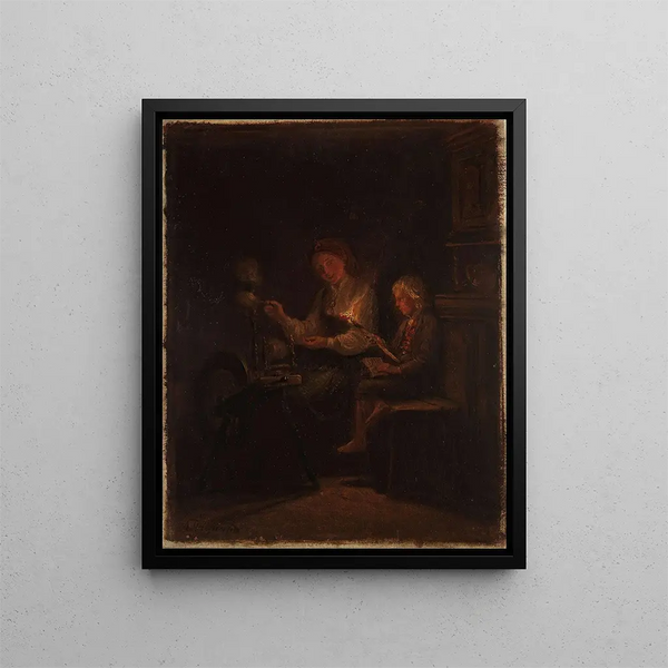 al rocchetto - Adolph Tidemand — quadro incorniciato alla parete