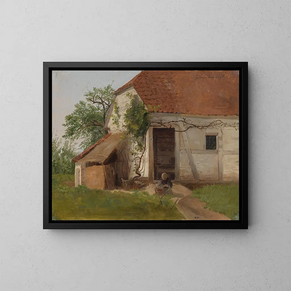 Ferme a Goldsheim - Adolph Tidemand — quadro incorniciato alla parete