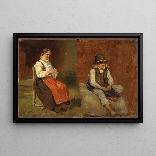 Adolph Tidemand - Figur Studies from Mora in Sweden.webp