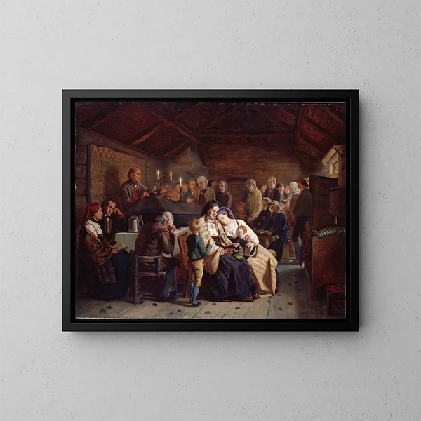 Festin funèbre - Adolph Tidemand — quadro incorniciato alla parete