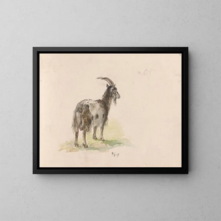 Capra - Adolph Tidemand — quadro incorniciato alla parete