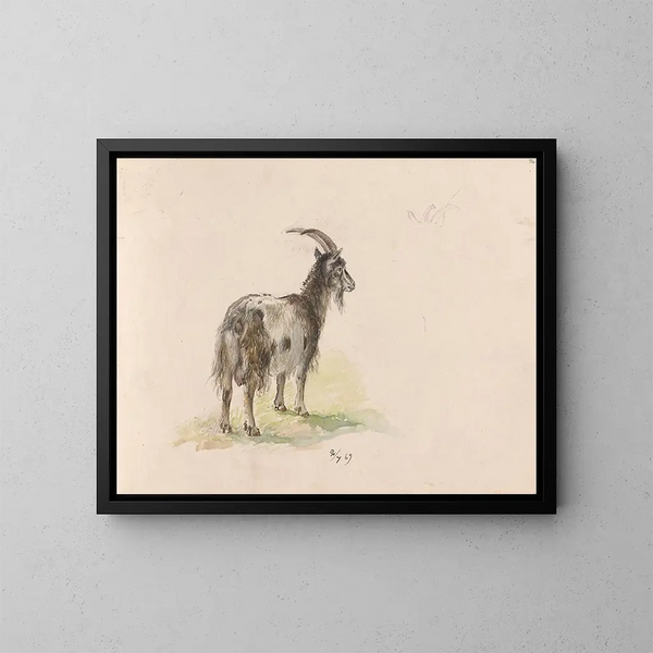 Capra - Adolph Tidemand — quadro incorniciato alla parete