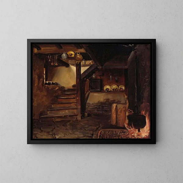 Cucina tedesca - Adolph Tidemand — quadro incorniciato alla parete