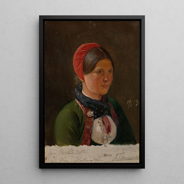 Fille de Hallingdal - Adolph Tidemand — quadro incorniciato alla parete