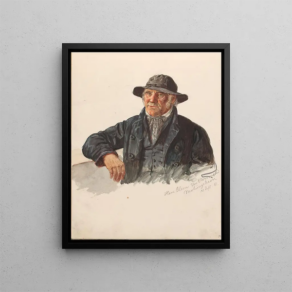 Hans Jacob Olsen Nevlunghavn - Adolph Tidemand — quadro incorniciato alla parete