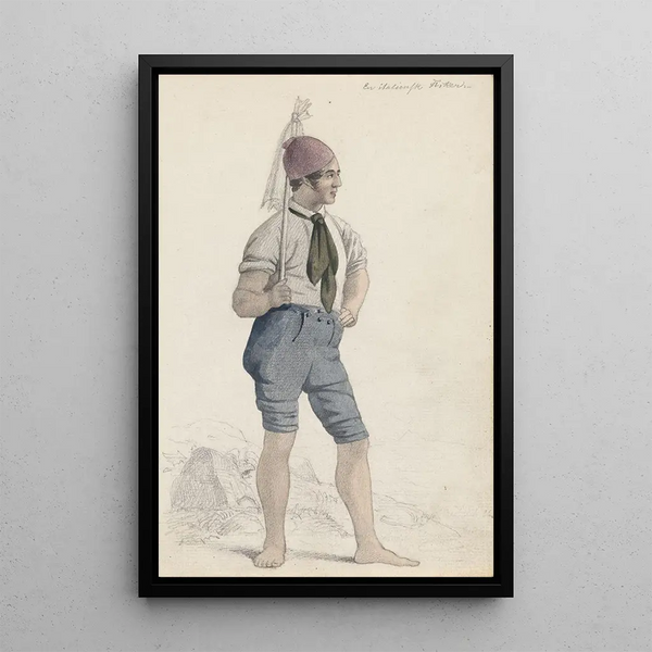 Riproduzione del dipinto Pescatore italiano - Adolph Tidemand
