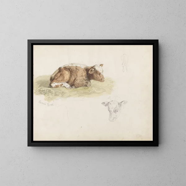 Kalv - Adolph Tidemand — quadro incorniciato alla parete