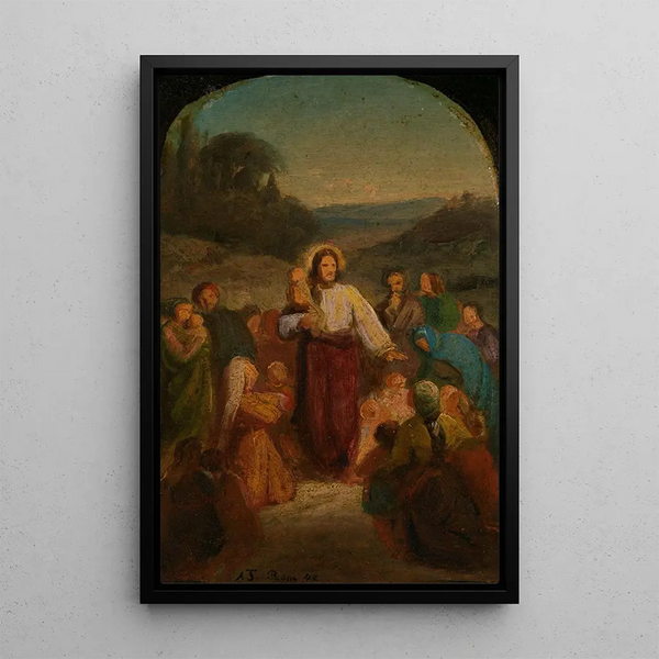 Laissez venir à moi les petits enfants - Adolph Tidemand — quadro incorniciato alla parete