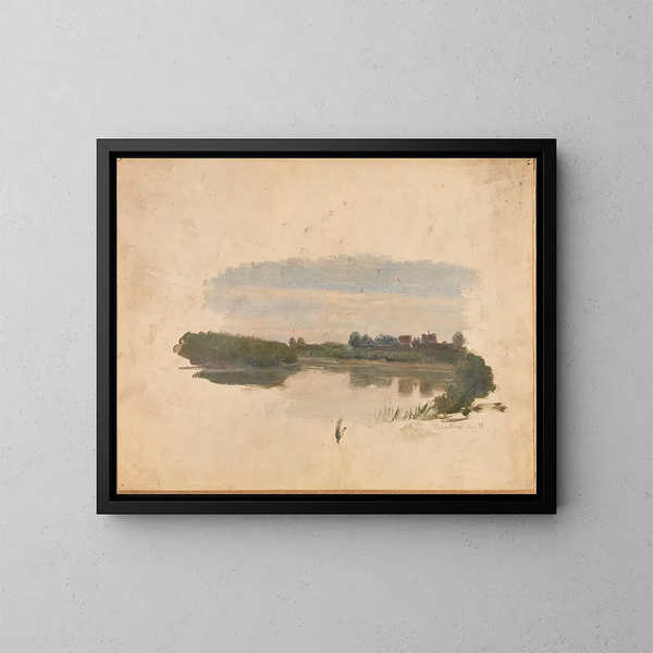 Studio di paesaggio - Adolph Tidemand — quadro incorniciato alla parete