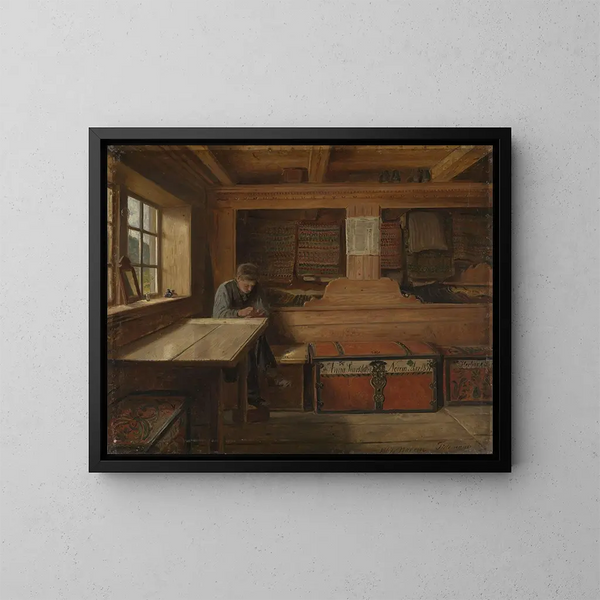 Vecchio sgombero da Viky - Adolph Tidemand — quadro incorniciato alla parete