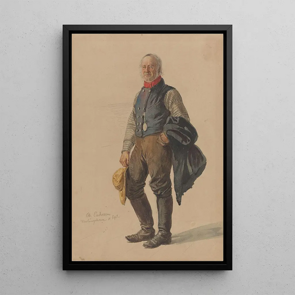 Ole Endresen Nevlunghavn - Adolph Tidemand — quadro incorniciato alla parete
