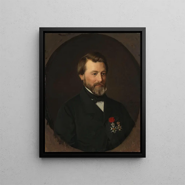 Ritratto di Emil Tidemand, il fratello dell'artista - Adolph Tidemand — quadro incorniciato alla parete
