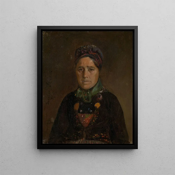 Ritratto di Ingeborg Skjønne de Numedal - Adolph Tidemand — quadro incorniciato alla parete