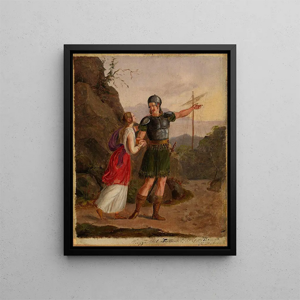 Schizzo per La Partenza di Fridtjof - Adolph Tidemand — quadro incorniciato alla parete