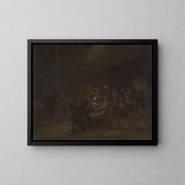 Schizzo per Il ritorno del cacciatore di orsi - Adolph Tidemand — quadro incorniciato alla parete