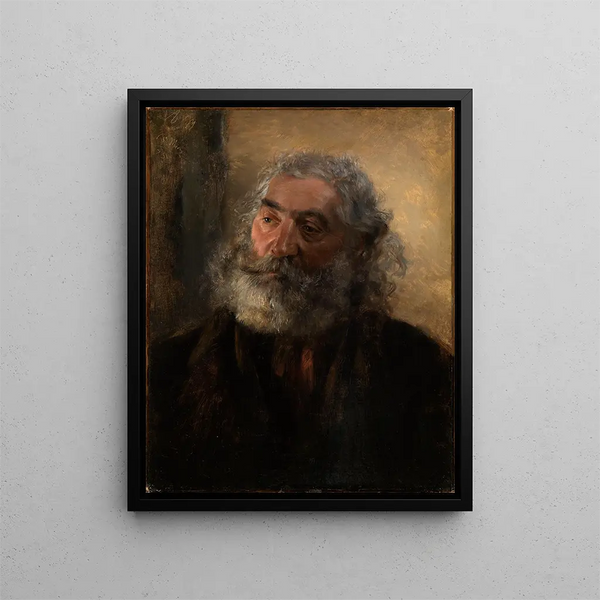 Studio del volto - Adolph von Menzel — quadro incorniciato alla parete