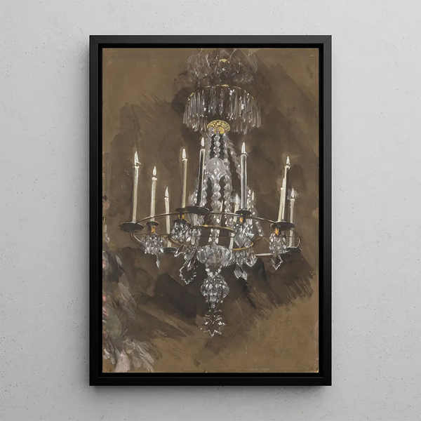Lustre in cristallo - Adolph von Menzel — quadro incorniciato alla parete