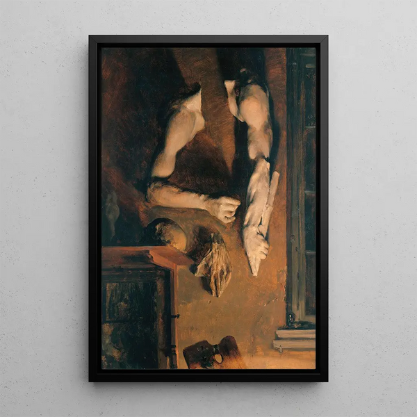 Riproduzione del dipinto Mur de l'atelier - Adolph von Menzel