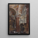 Interno della chiesa di San Giacomo a Innsbruck - Adolph von Menzel — quadro incorniciato alla parete