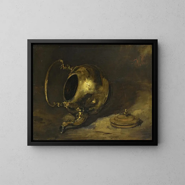 Teiera rovesciata - Adolph von Menzel — quadro incorniciato alla parete