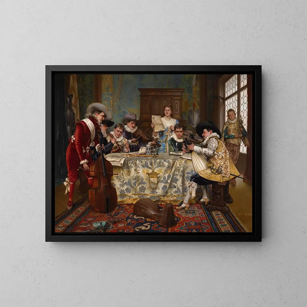 Il recital di pratica - Adolphe Alexandre Lesrel — quadro incorniciato alla parete