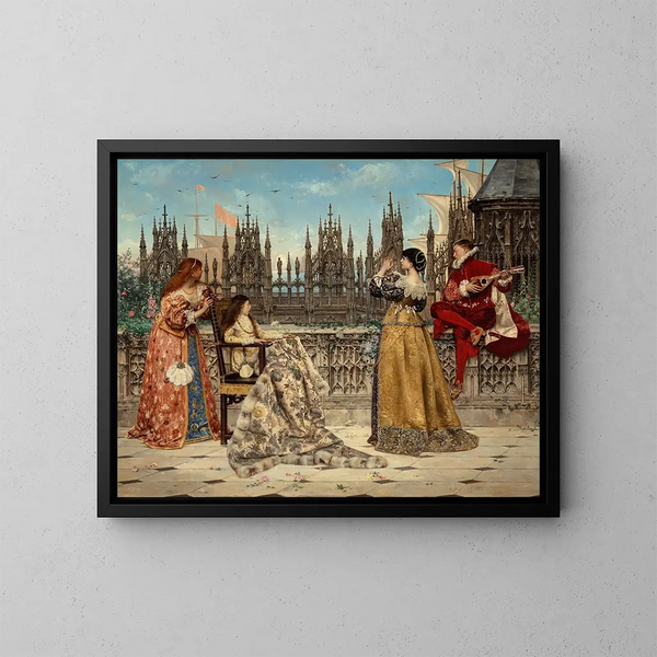 Il ritorno della flotta - Adolphe Alexandre Lesrel — quadro incorniciato alla parete