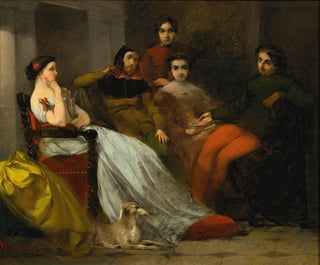 Conversazione dopo cena - Adolphe Monticelli — vista dell’opera