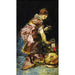 Riproduzione del dipinto Giovane donna che sistema dei fiori - Adolphe Monticelli