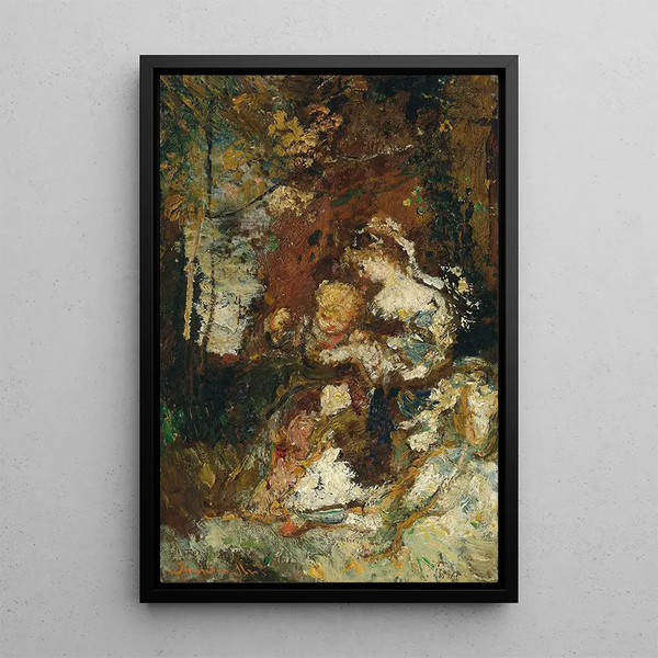 La Lionne - Adolphe Monticelli — quadro incorniciato alla parete