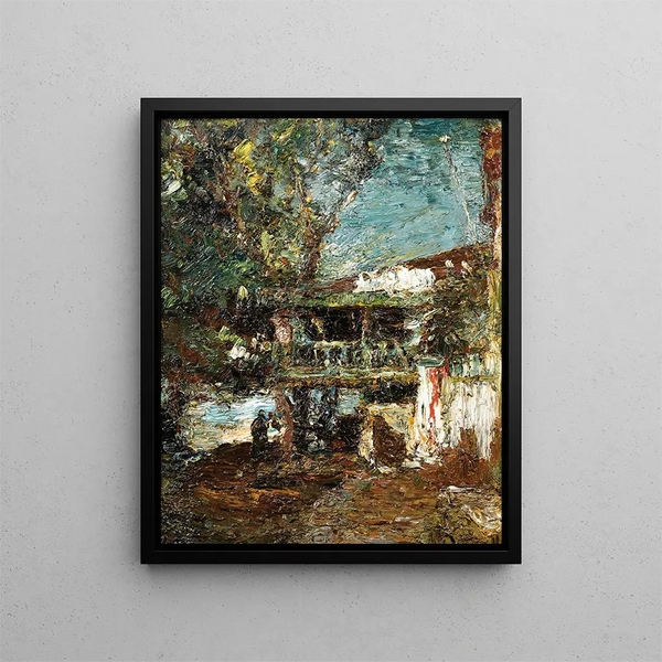 Paesaggio - Adolphe Monticelli — quadro incorniciato alla parete