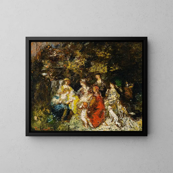 Le Décaméron - Adolphe Monticelli — quadro incorniciato alla parete