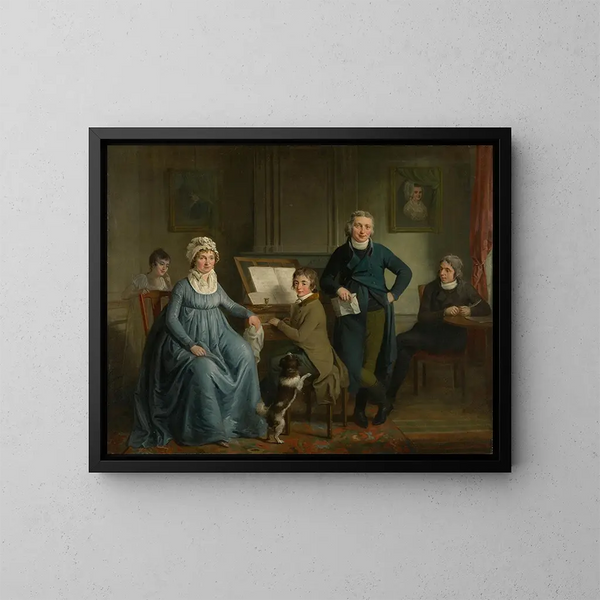 Famiglia di musicisti - Adriaan de Lelie — quadro incorniciato alla parete