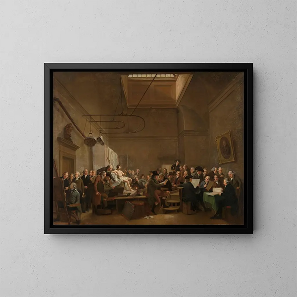 La galleria dei disegni della Società Felix Meritis - Adriaan de Lelie — quadro incorniciato alla parete