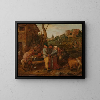 Adriaen Brouwer - Card Fight outside a Country Tavern.webp