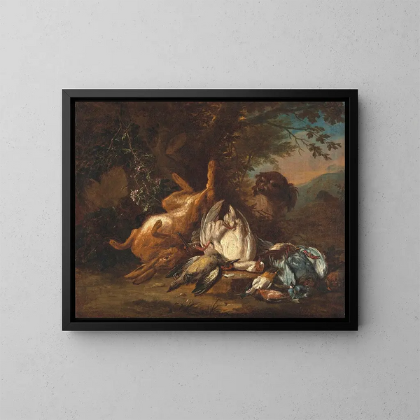 Natura morta con selvaggina - Adriaen de Gryef — quadro incorniciato alla parete