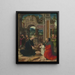 L'Adorazione dei pastori - Adriaen Isenbrandt — quadro incorniciato alla parete