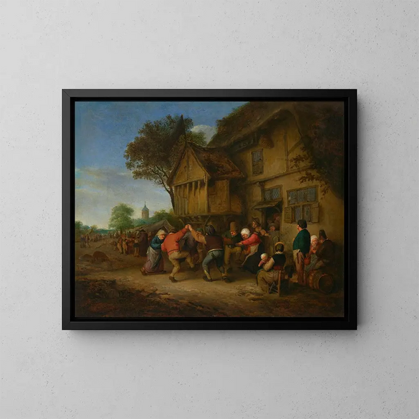 Una festa popolare - Adriaen van Ostade — quadro incorniciato alla parete