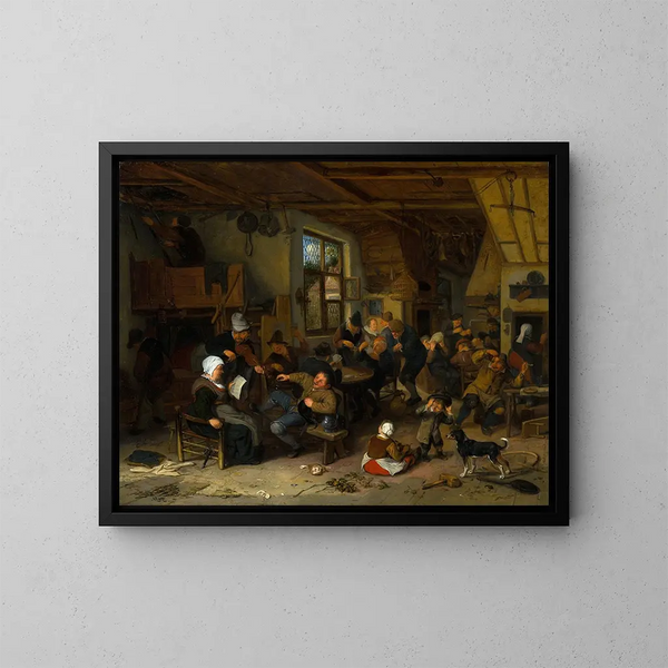 Auberge de paysans - Adriaen van Ostade — quadro incorniciato alla parete