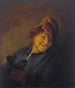 contadino con berretto rosso che tiene una brocca - Adriaen van Ostade — vista dell’opera